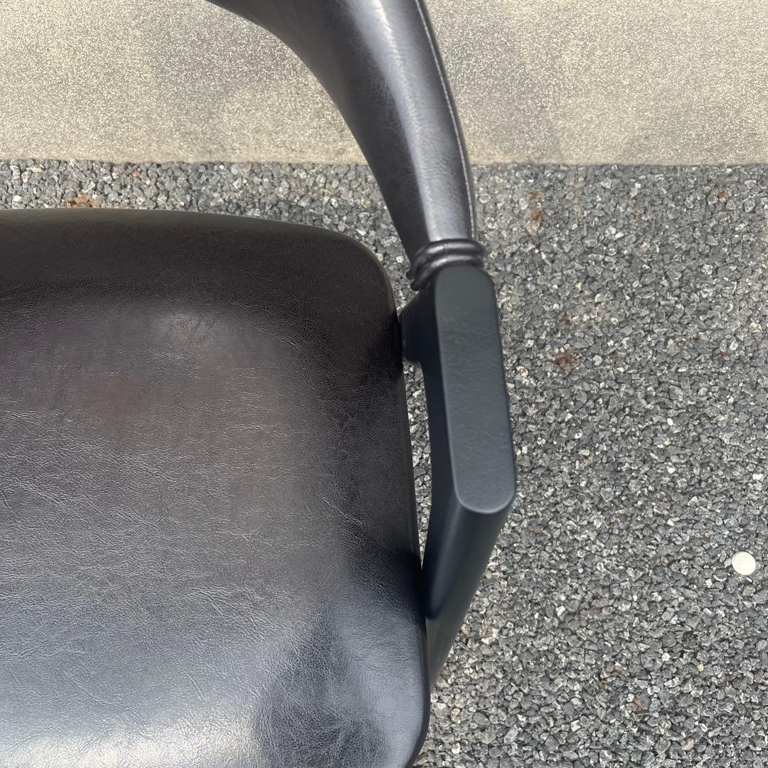 ダイニングチェア 椅子 一脚 ブラス 木製脚 ブラック