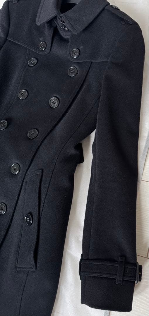 BurberryブラックウールコートXS〜Sサイズ　外での着用は無し