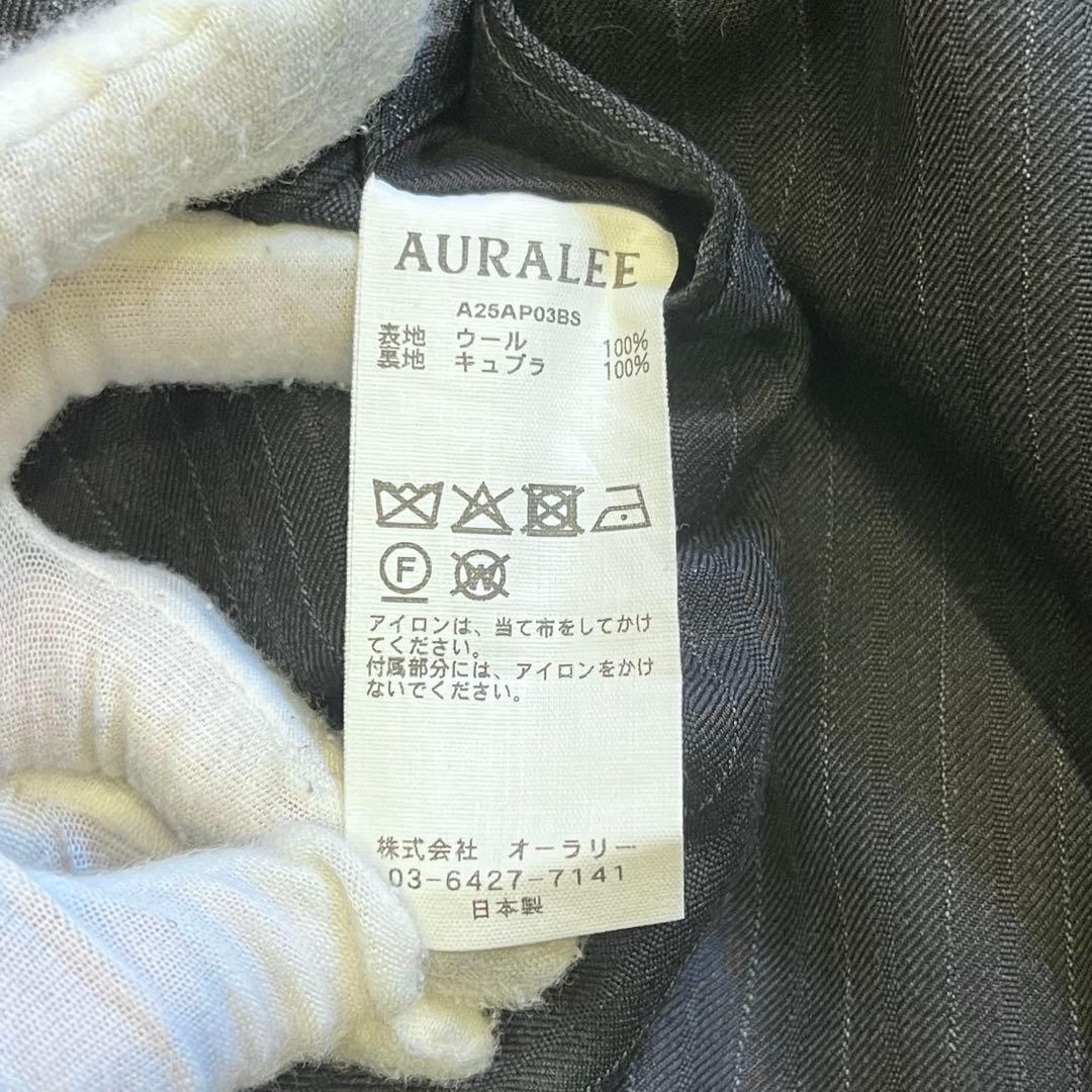 AURALEE BLUEFACED WOOL NARROW SLACKS パンツ