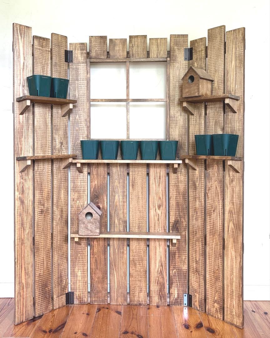 折り畳み式！　板壁　什器　多肉棚　ガーデン雑貨