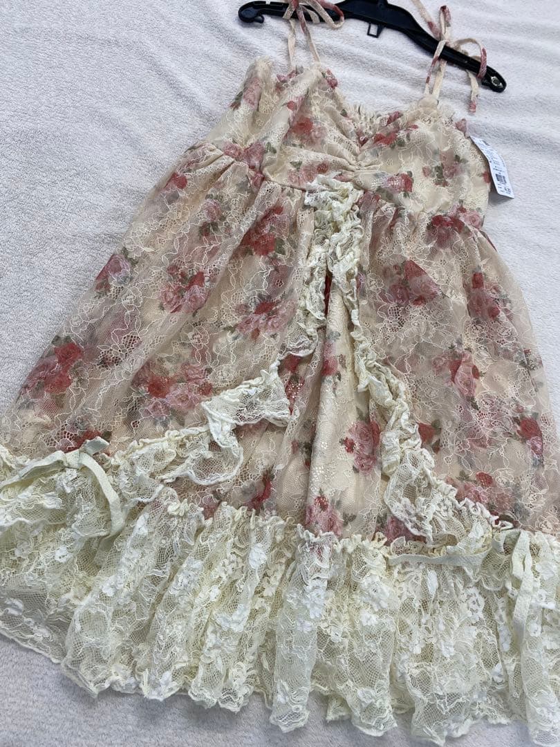 新品タグ付き★アクシーズファムブーケレースキャミチュニックワンピース懐古シリーズ