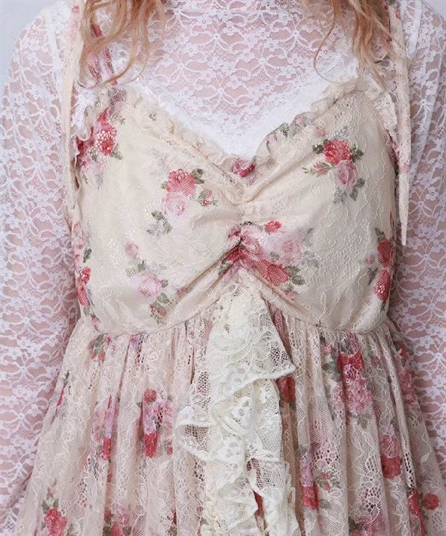 新品タグ付き★アクシーズファムブーケレースキャミチュニックワンピース懐古シリーズ