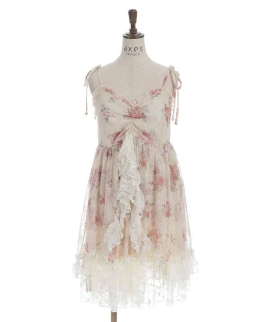 新品タグ付き★アクシーズファムブーケレースキャミチュニックワンピース懐古シリーズ