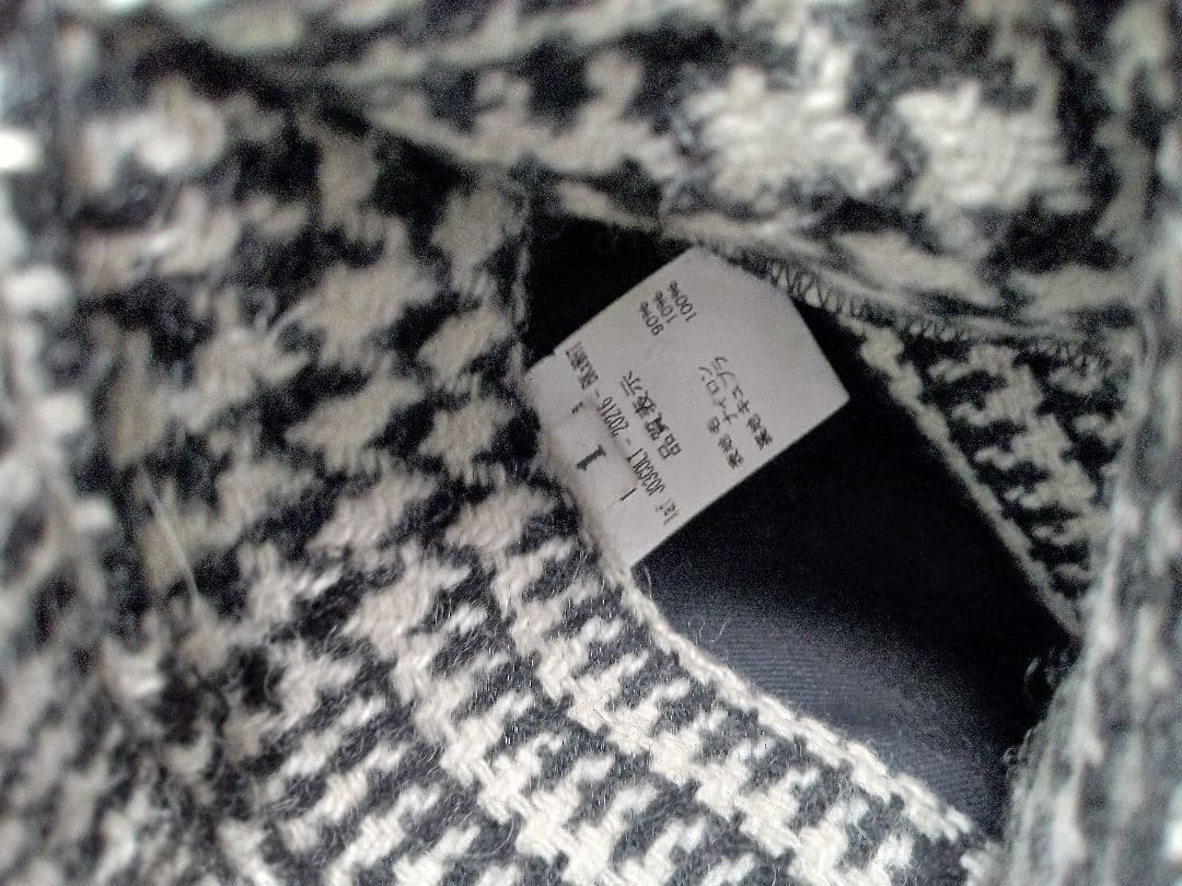 着用1回 La favolaライトツィードグレンチェック2Bジャケットsize1