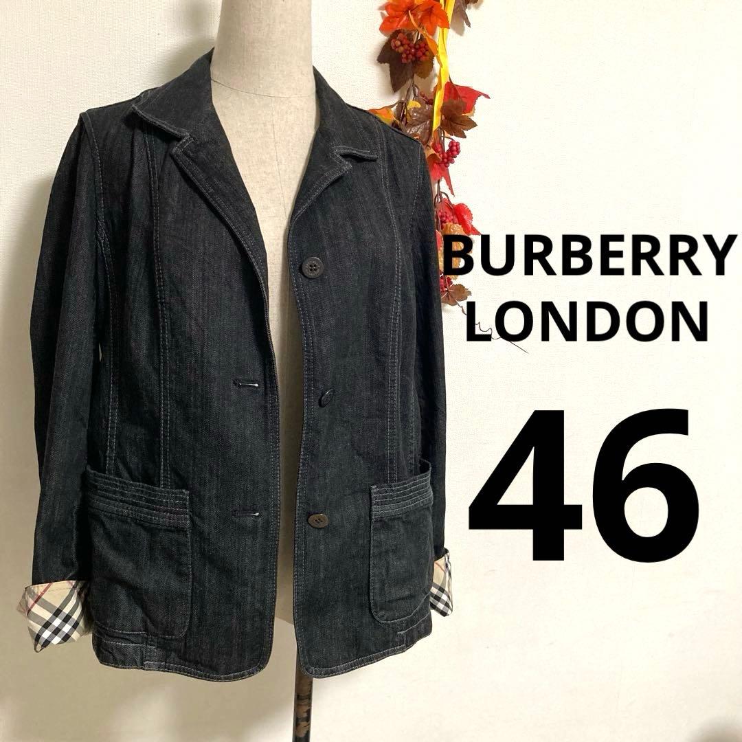 【大きいサイズ 】バーバリーロンドン デニムジャケット ノバチェック 46希少