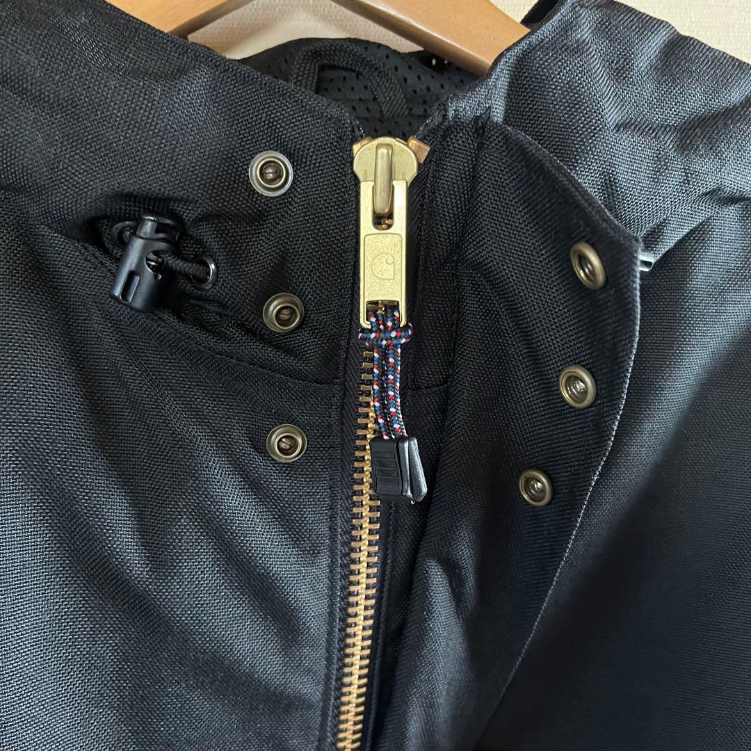 【美品】厚手 Carhartt アウター ブラック MゴールドWジップ仕様