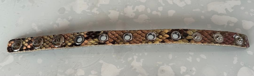 《これ以上の値下げ不可。》CHANEL♡ パイソンレザーバングル♡ レア品♡