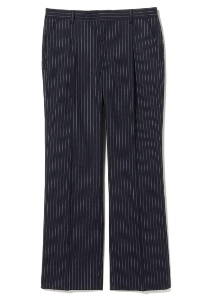 メンズ トロピカルウール ストライプ スラックス