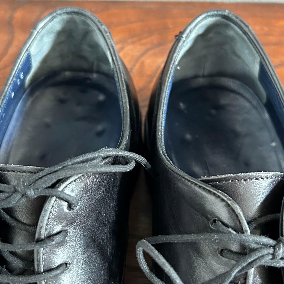 【匿名配送】 サルヴァトーレフェラガモ プレーントゥ ドレス 本革 外羽根 黒