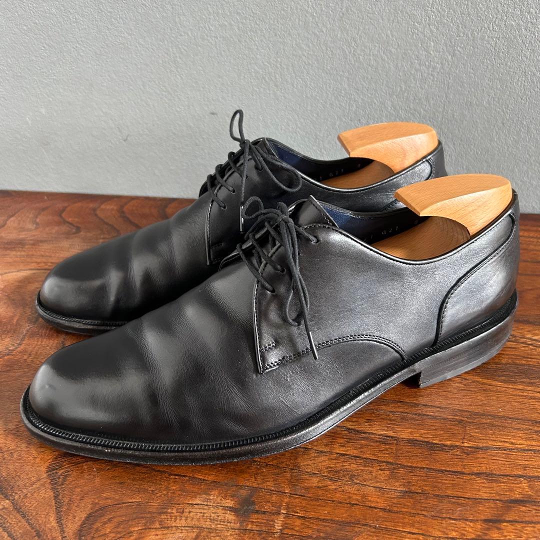 【匿名配送】 サルヴァトーレフェラガモ プレーントゥ ドレス 本革 外羽根 黒