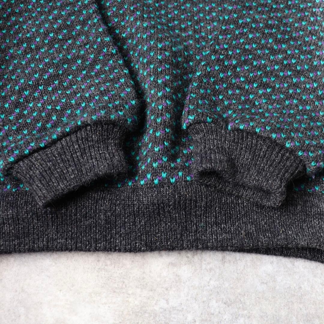 レアカラー 80s L.L. Bean エルエルビーン バーズアイ ニット L