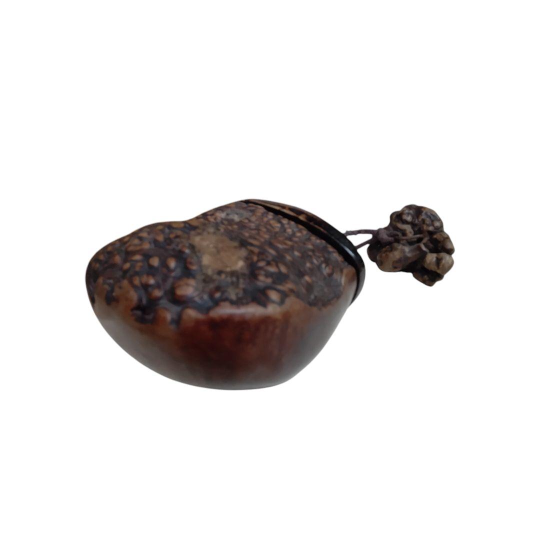 【山田】希少 とんこつ1つ提げたばこ入れ 瘤木