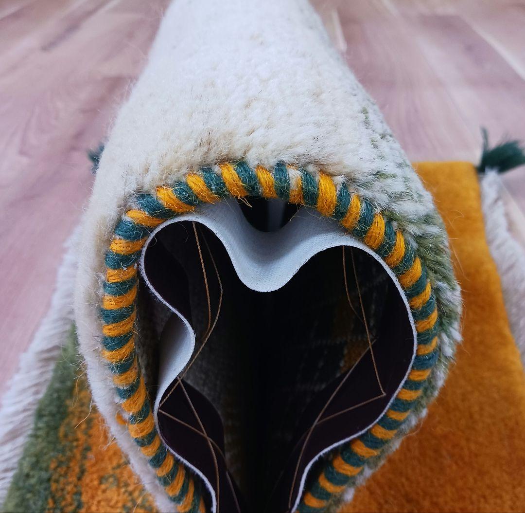 専用Y2743 イラン ギャッベ ウール絨毯 手織り 85×60㎝ マット