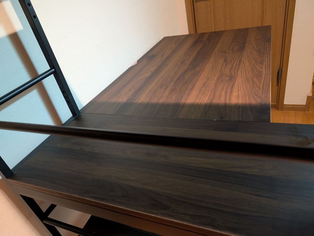 《送料込》LOWYA パソコンデスク 本棚付き システムデスク 事務 勉強机