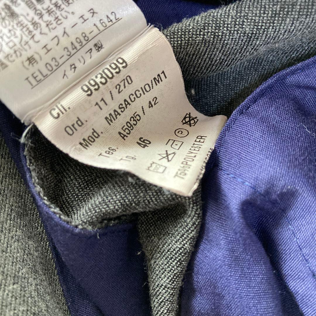 giabsarchivio マサッチョ スラックス ストレッチ グレー 46 M