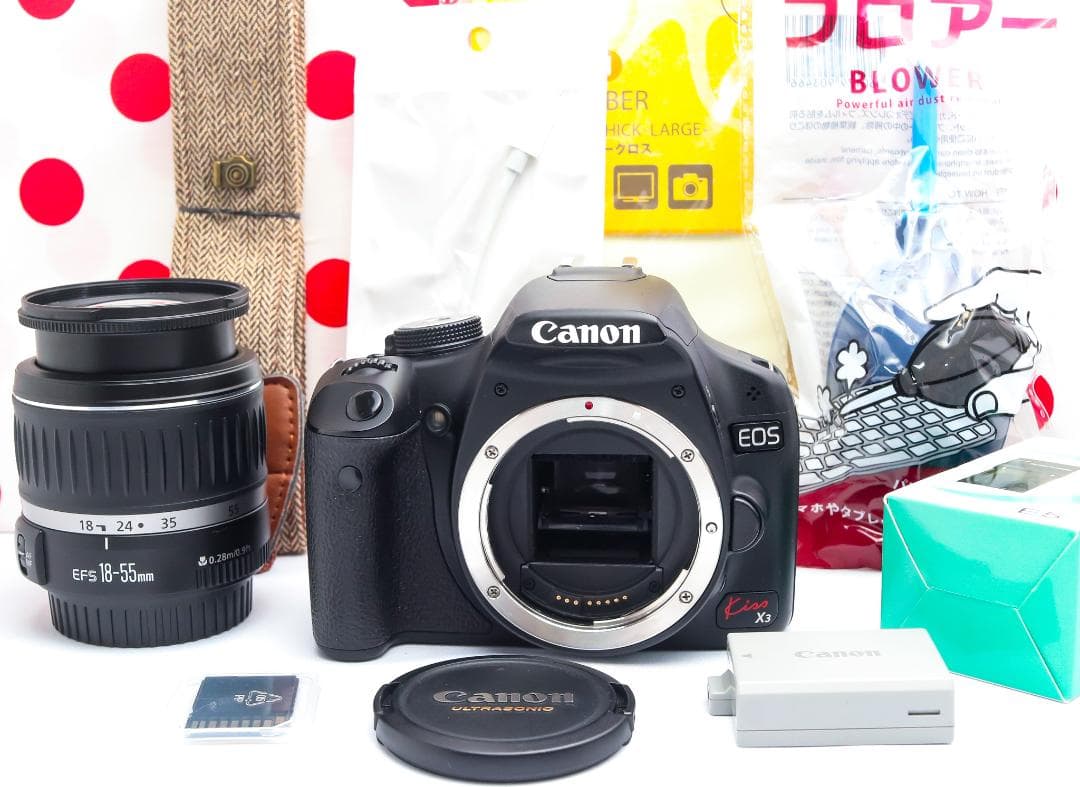 Canon kiss x3❤入門用一眼レフ❤簡単操作❤スマホ転送❤一眼レフ
