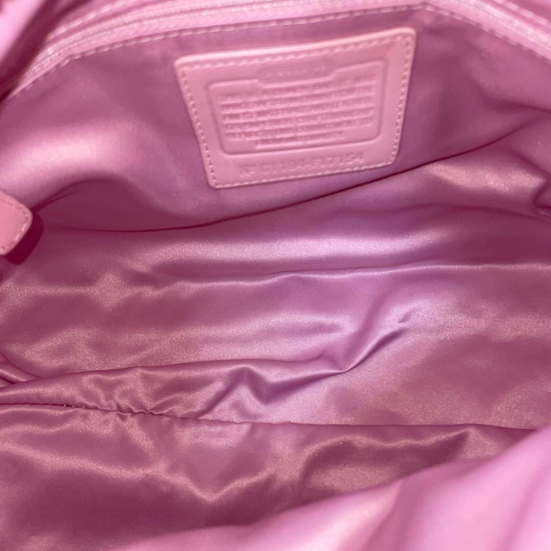 【美品】 COACH コーチ ハンドバッグ ミニボストン ピンク 17154