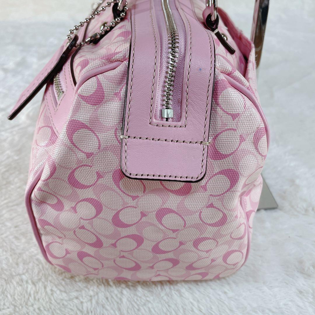 【美品】 COACH コーチ ハンドバッグ ミニボストン ピンク 17154