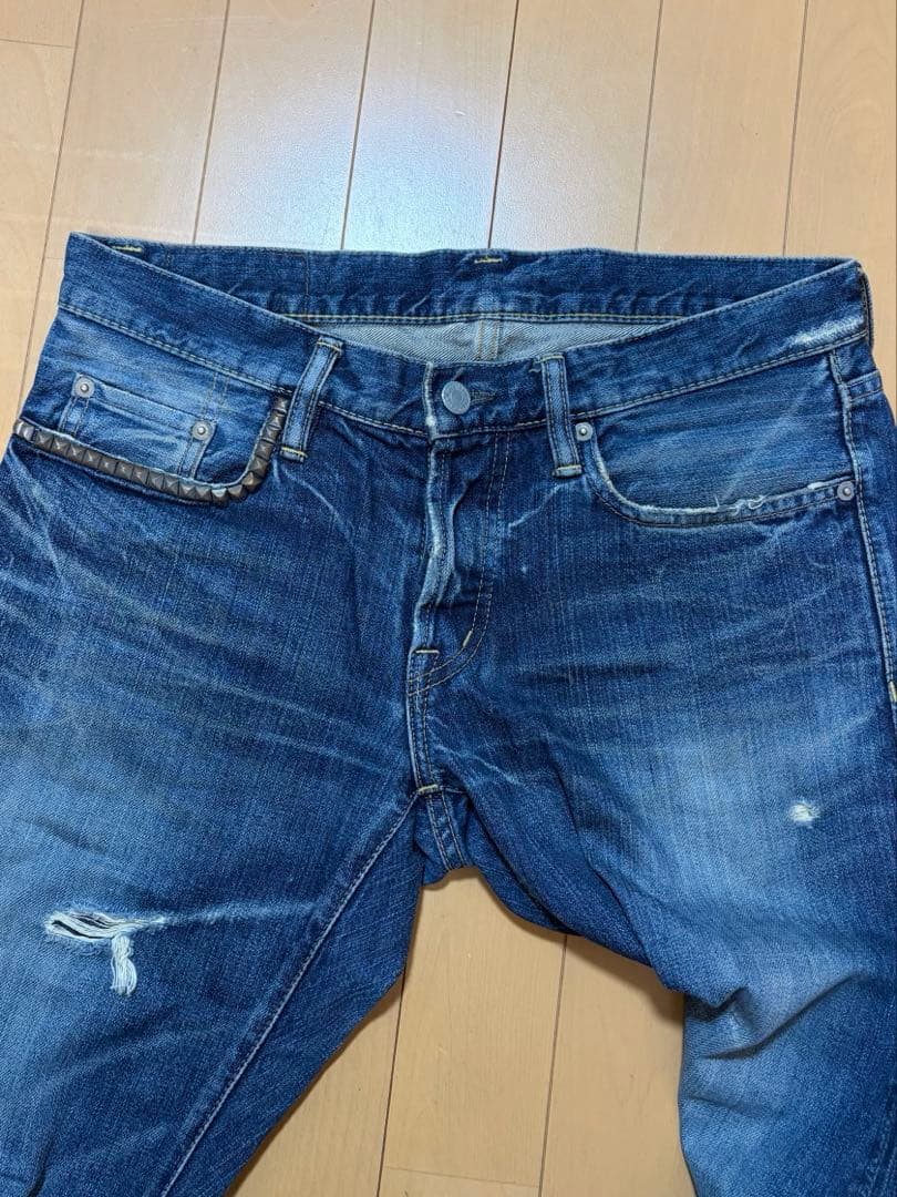 HYSTERIC GLAMOUR ダメージスタッズデニム Ｗ３０インチ