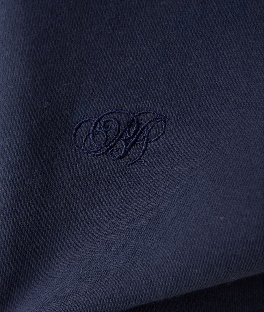 定価1.9万 ビアズリー BA刺繍入りドルマントレーナー ネイビー サイドジップ