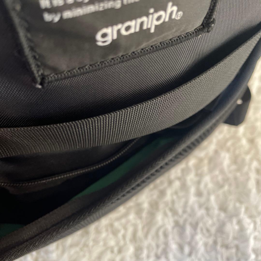graniph ラムチョップ　無重力リュック AGS機能　子羊　刺繍　ブラック