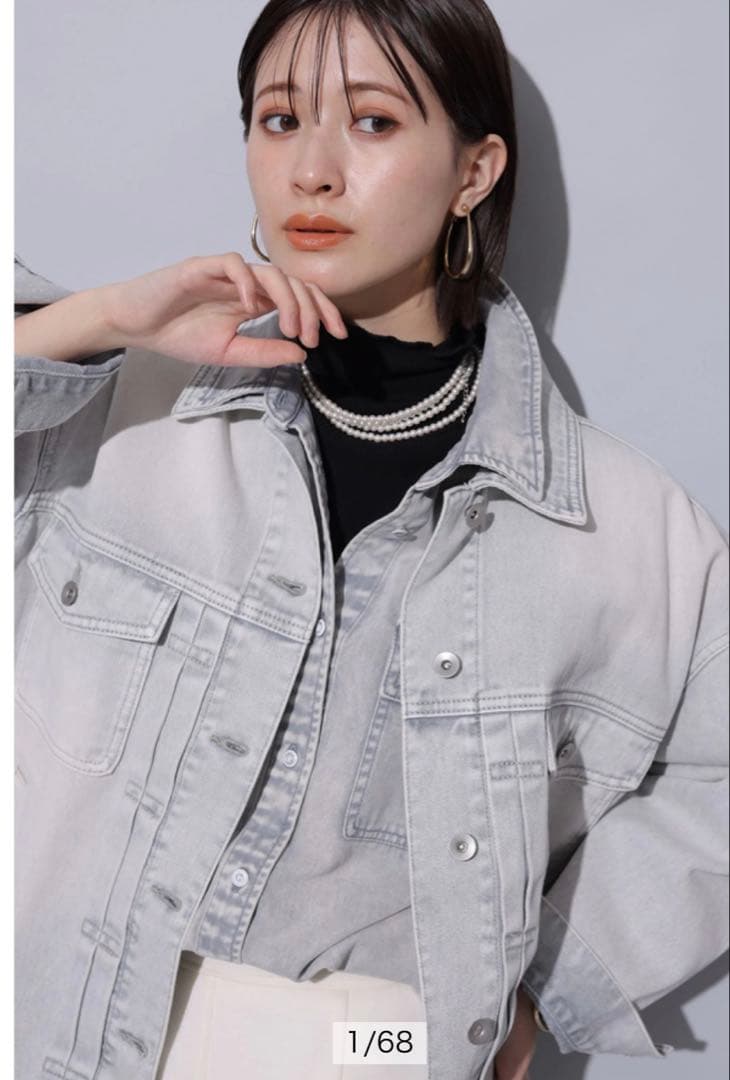 3月6日限定値下げ　アルページュストーリー　BIG Gジャン　ライトグレー