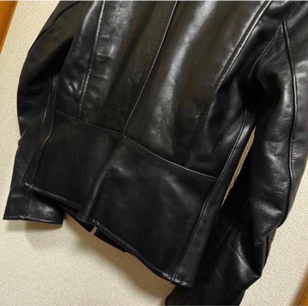 希少 オゾンコミュニティ シングル ライダース ジャケット 牛革 ブラック 美品