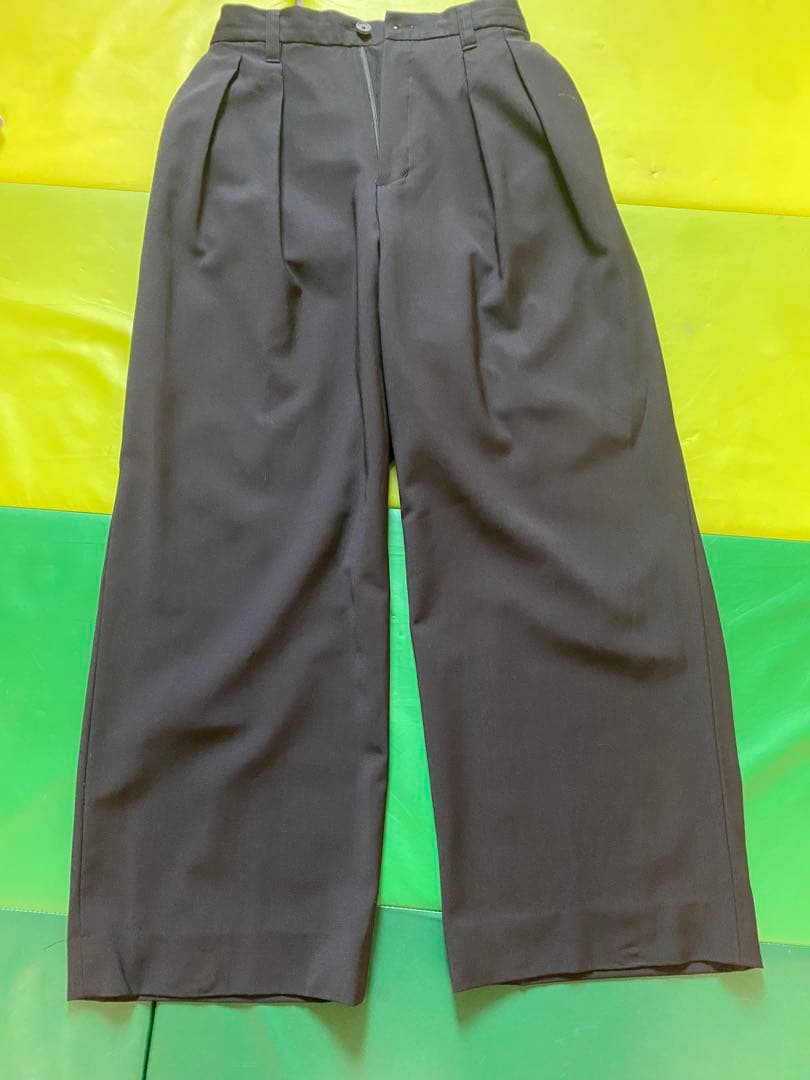 MAISON SPECIAL ウールギャバ 2タックワイドスラックス