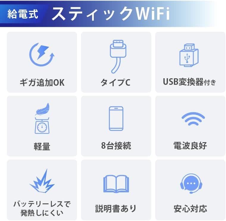 モバイルWiFi 100GB初回 USB/タイプC