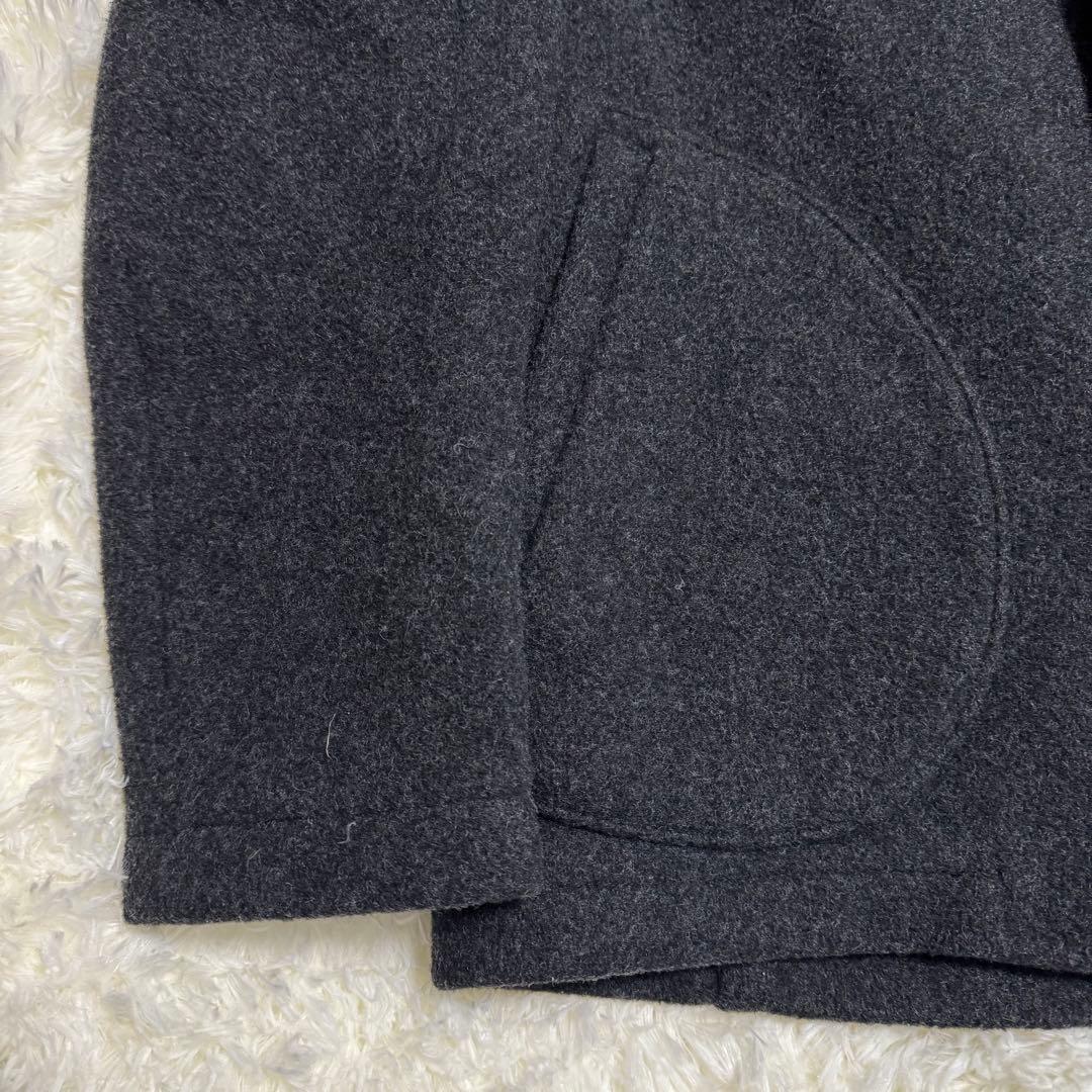 DANTON ダントン ノーカラージャケット コート チャコールグレー 38 M