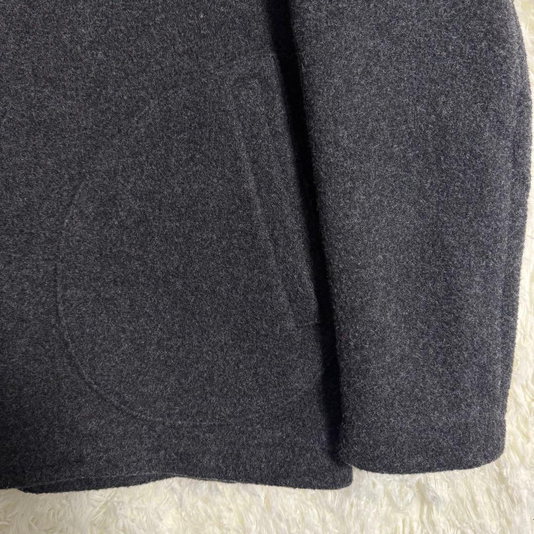 DANTON ダントン ノーカラージャケット コート チャコールグレー 38 M