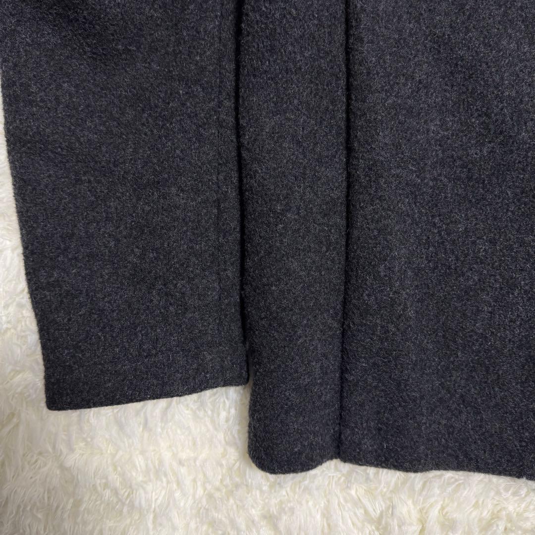 DANTON ダントン ノーカラージャケット コート チャコールグレー 38 M