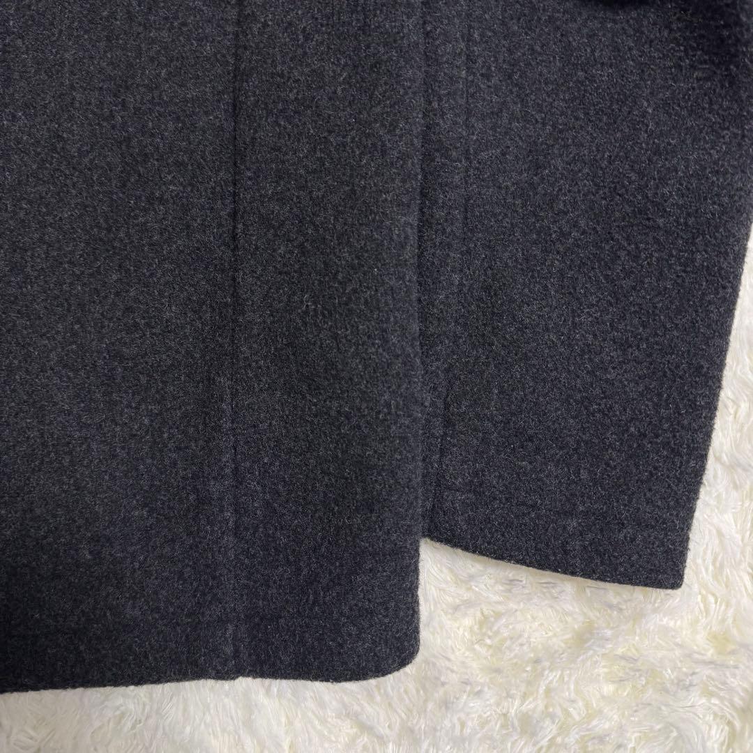 DANTON ダントン ノーカラージャケット コート チャコールグレー 38 M