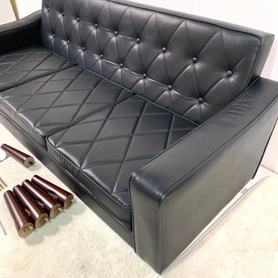 訳アリ新品 三人掛けソファー PUレザー ソファ 　3人掛け　 1457-260