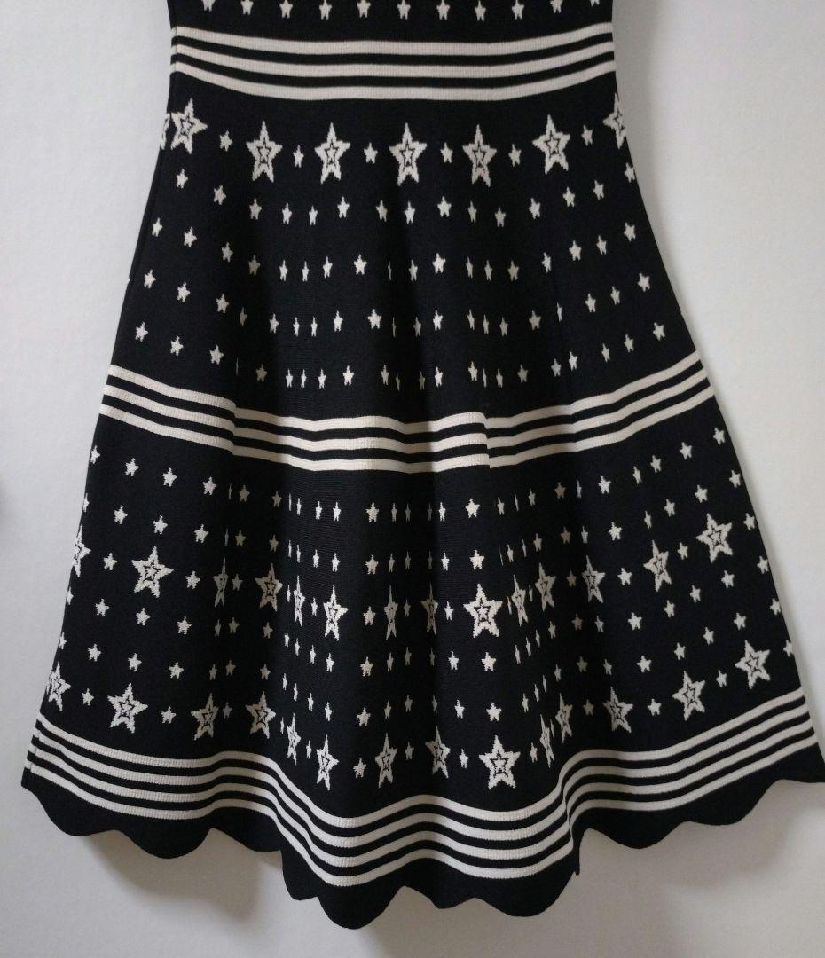 TED BAKER(テッドベイカー) 星柄ドット ニットフレアワンピース