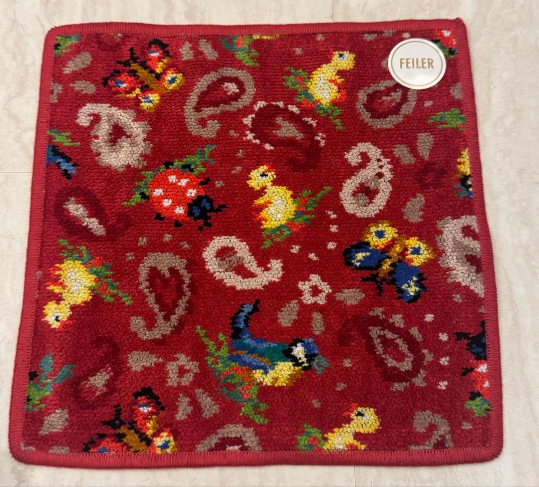 【新品】FEILER ハイジ　旗艦店限定　ワイン　ハンカチとポーチセット