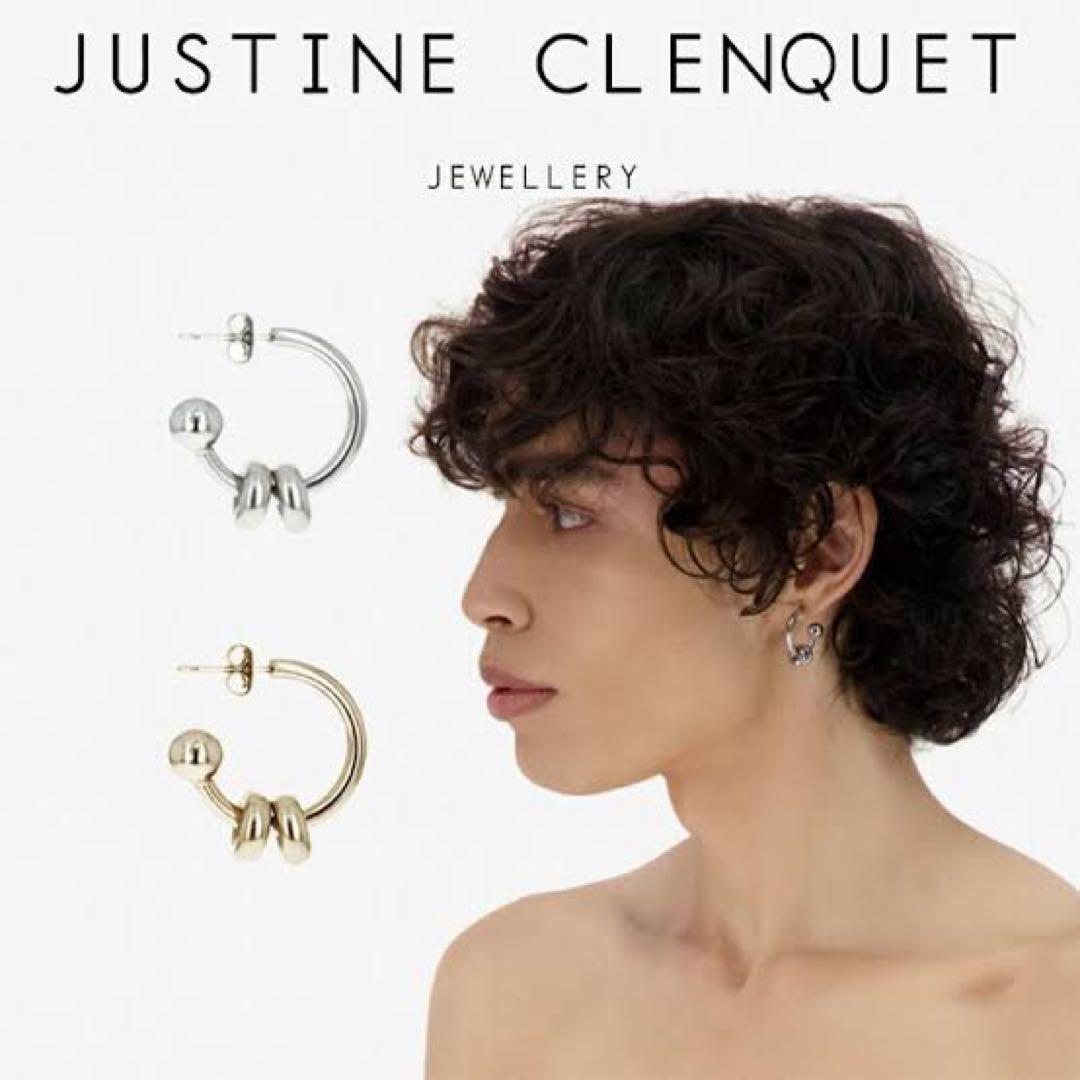 JUSTINE CLENQUET ゴールド フープピアス
