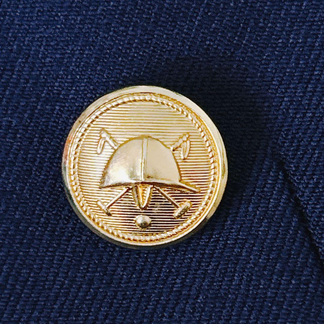 美品　ラルフローレン　紺ブレ　ダブル　プレスト　金ボタン　着丈長め　160 M