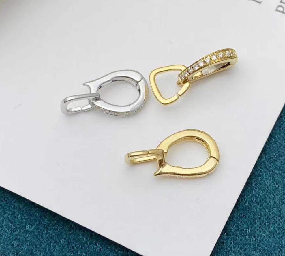 K18YG WG バチカン パーツ ダイヤモンド チャームホルダー 18K