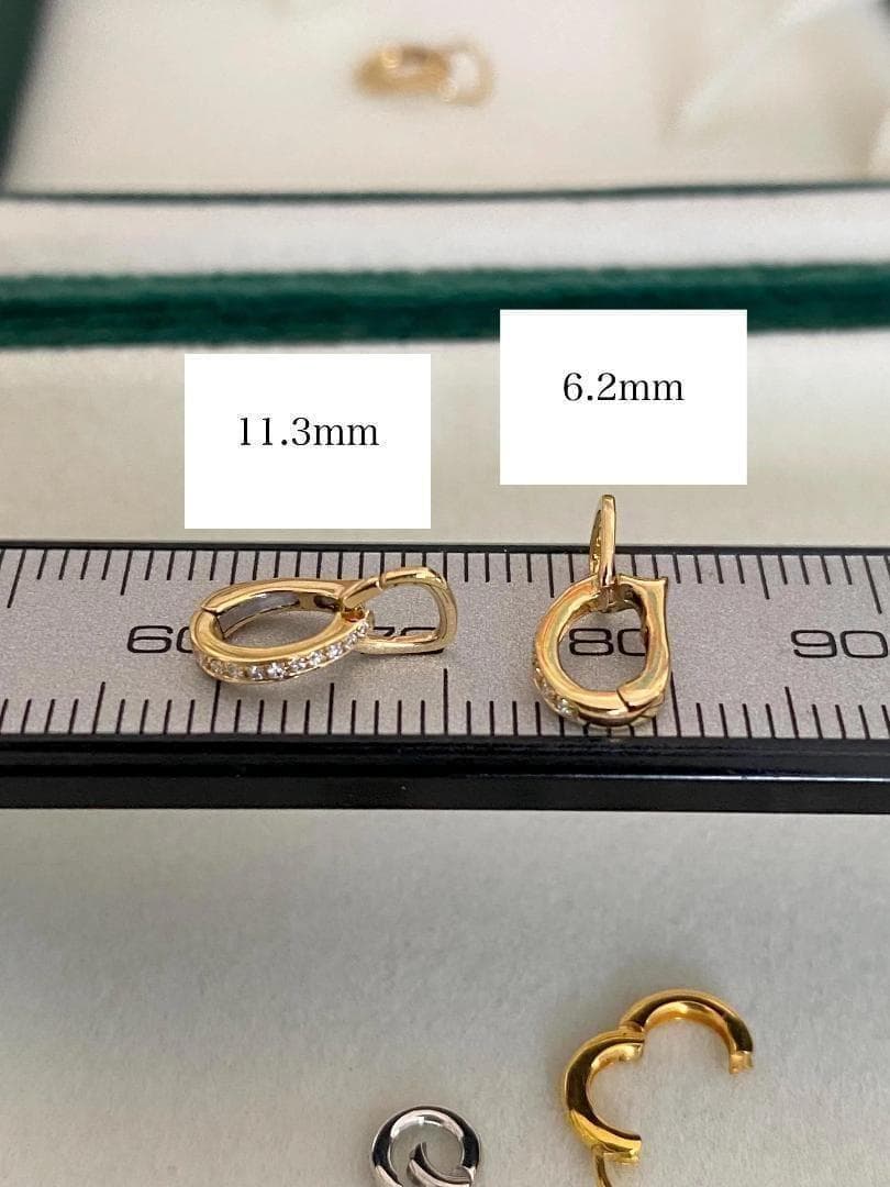 K18YG WG バチカン パーツ ダイヤモンド チャームホルダー 18K