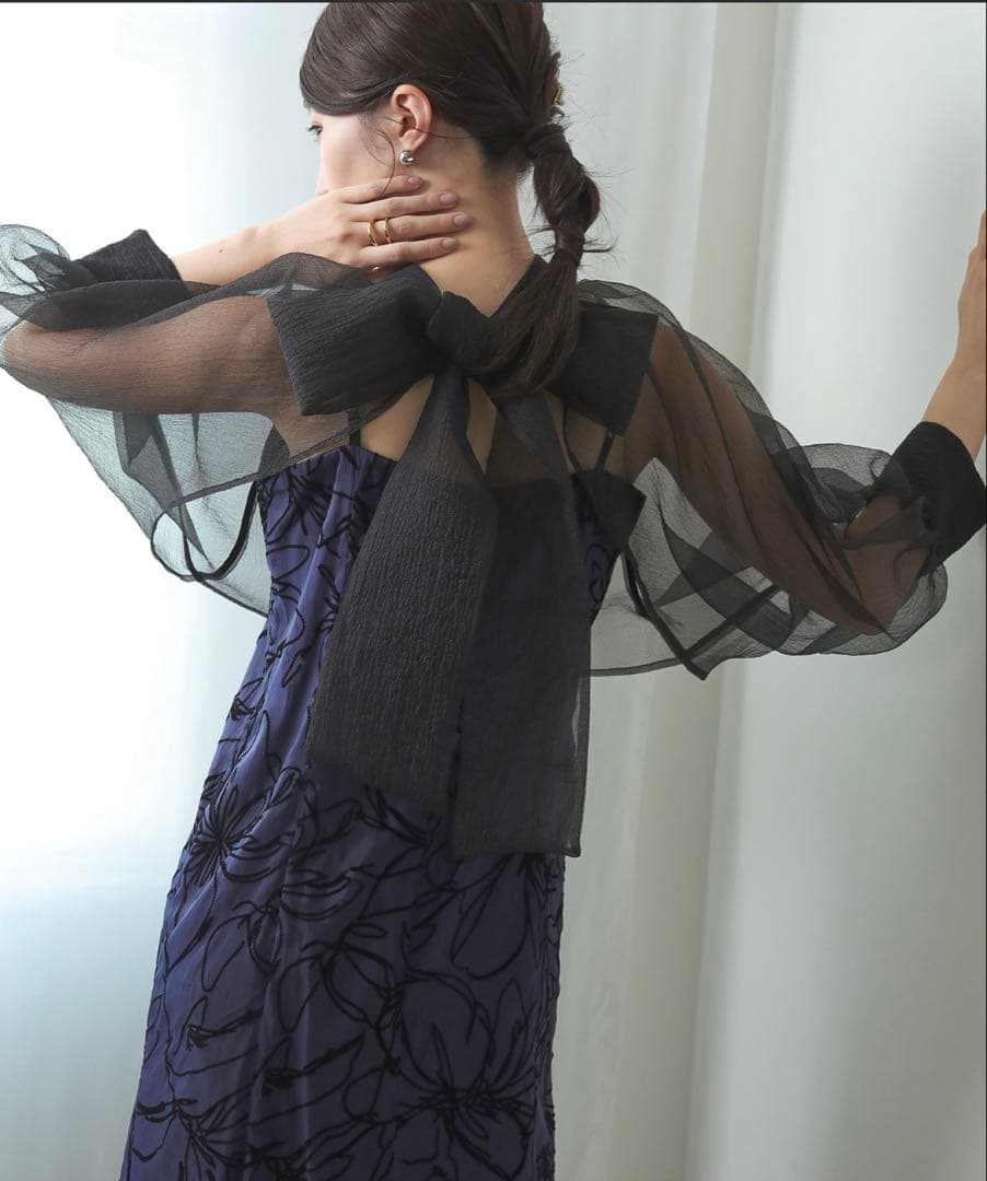 kana ボウタイリボンボレロ　キャミワンピース　オケージョン　結婚式　2次会