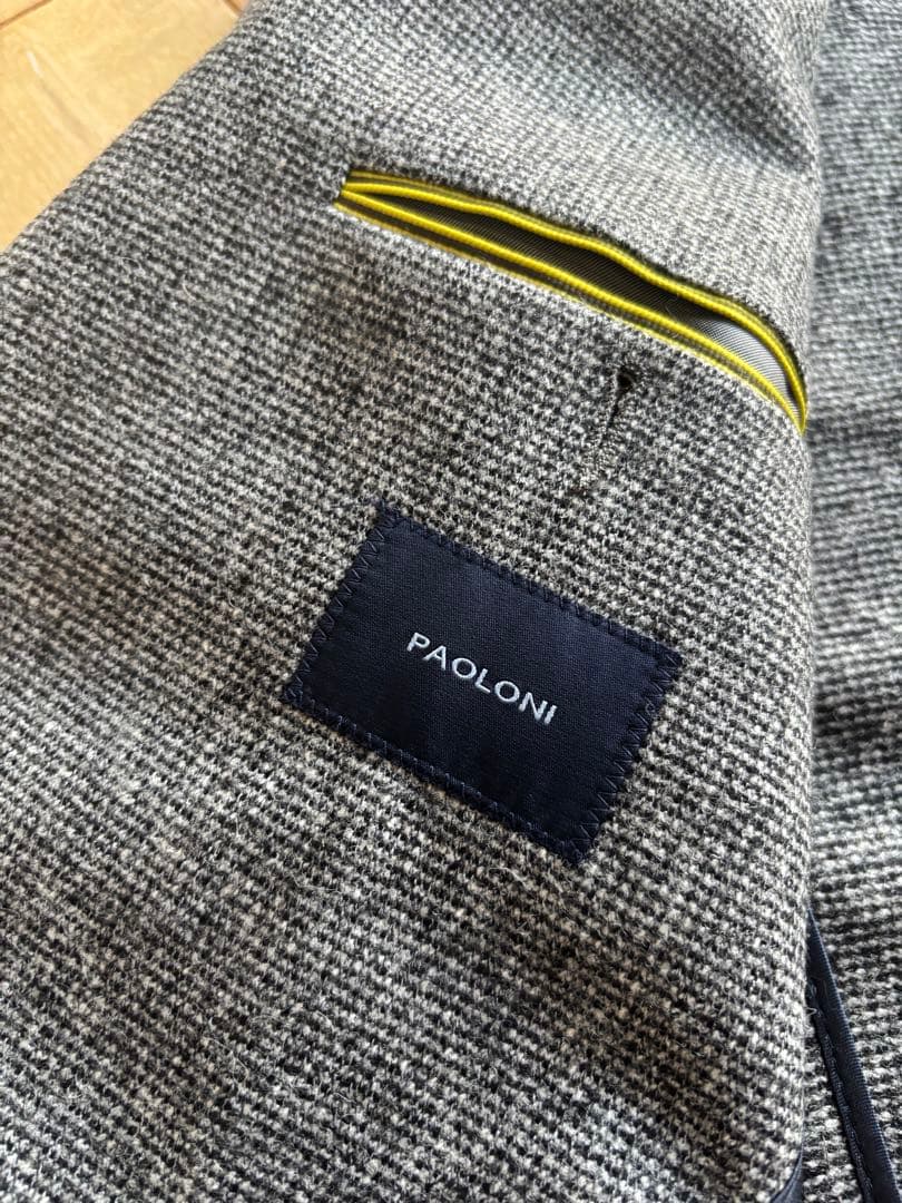 未使用 PAOLONI パオローニ ウールイージージャケット 48 グレー