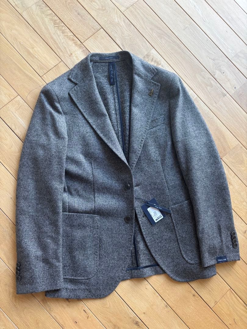 未使用 PAOLONI パオローニ ウールイージージャケット 48 グレー