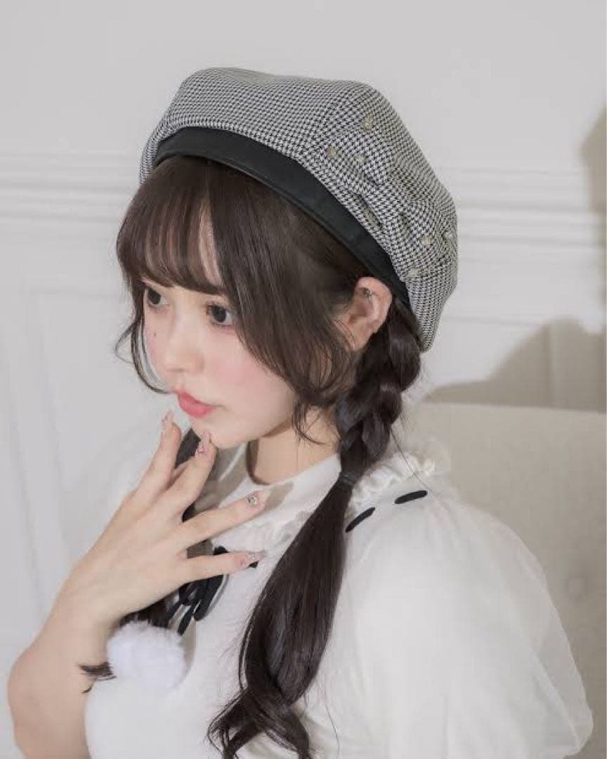 pium♥千鳥柄ベレー帽