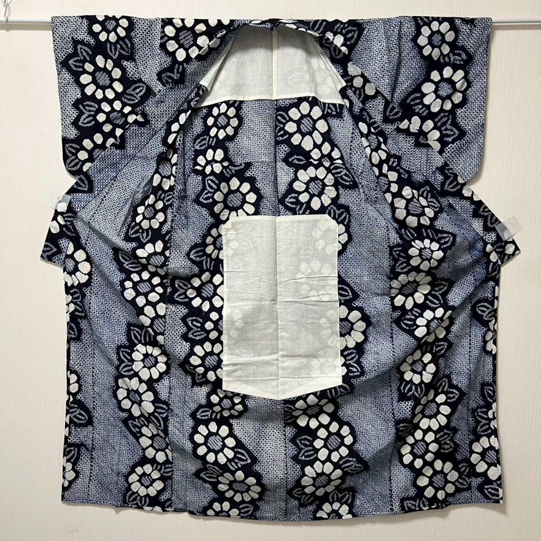 KL3183 有松鳴海絞り 浴衣 身丈154.5cm 夏着物 木綿