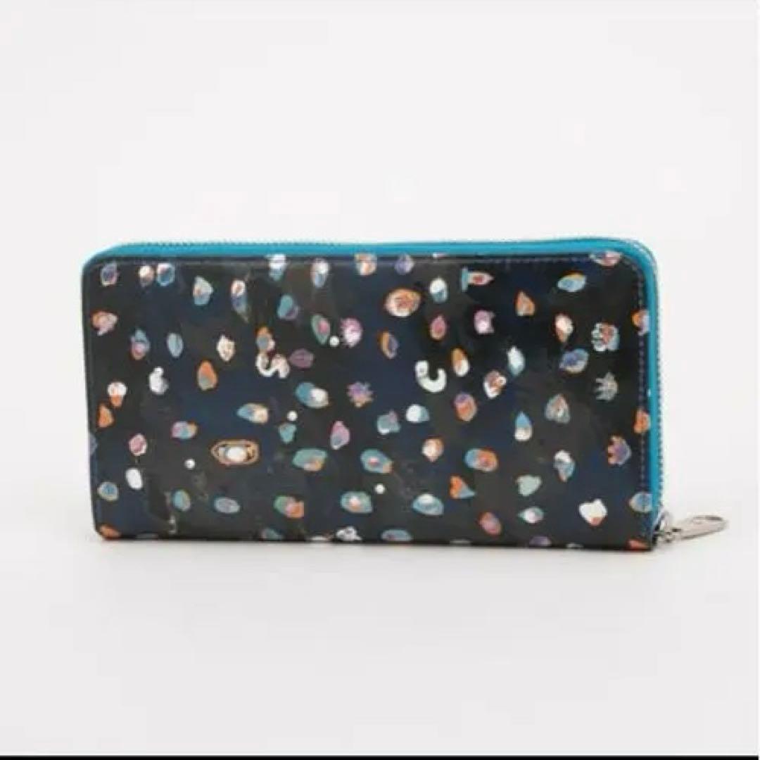 ツモリチサト キャリー カラフルレオパード ラウンドファスナー長財布