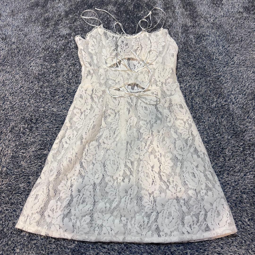 SLY FROCKY LACE RIBBON トップス　ホワイト