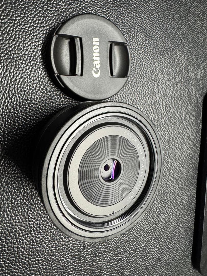 レンズ(単焦点) Canon RF28mm F2.8 STM+JJC LH-EW55II