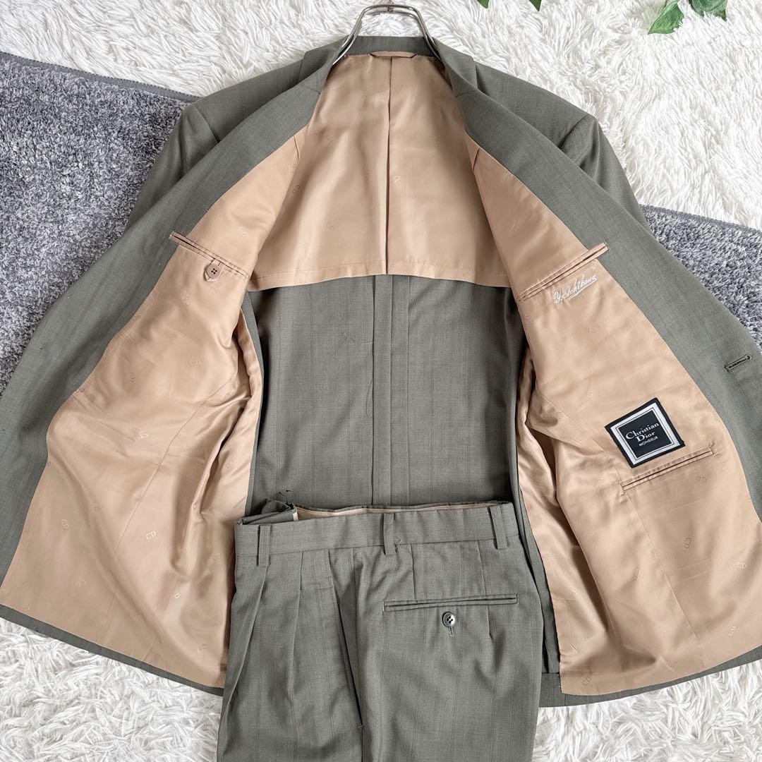 当時物　オールド　ディオール セットアップ　スーツ　ストライプ　シングル　2B