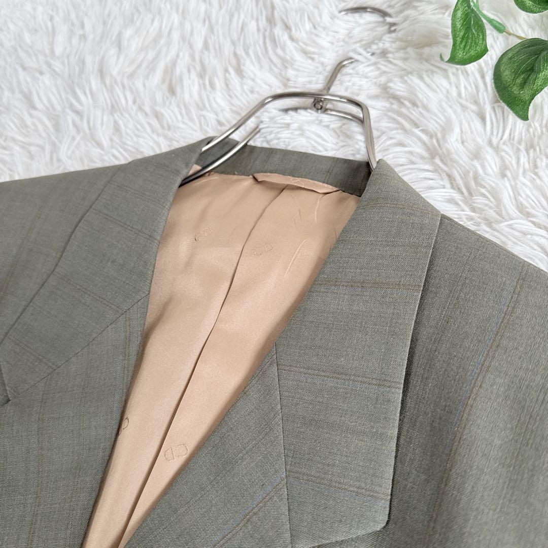 当時物　オールド　ディオール セットアップ　スーツ　ストライプ　シングル　2B